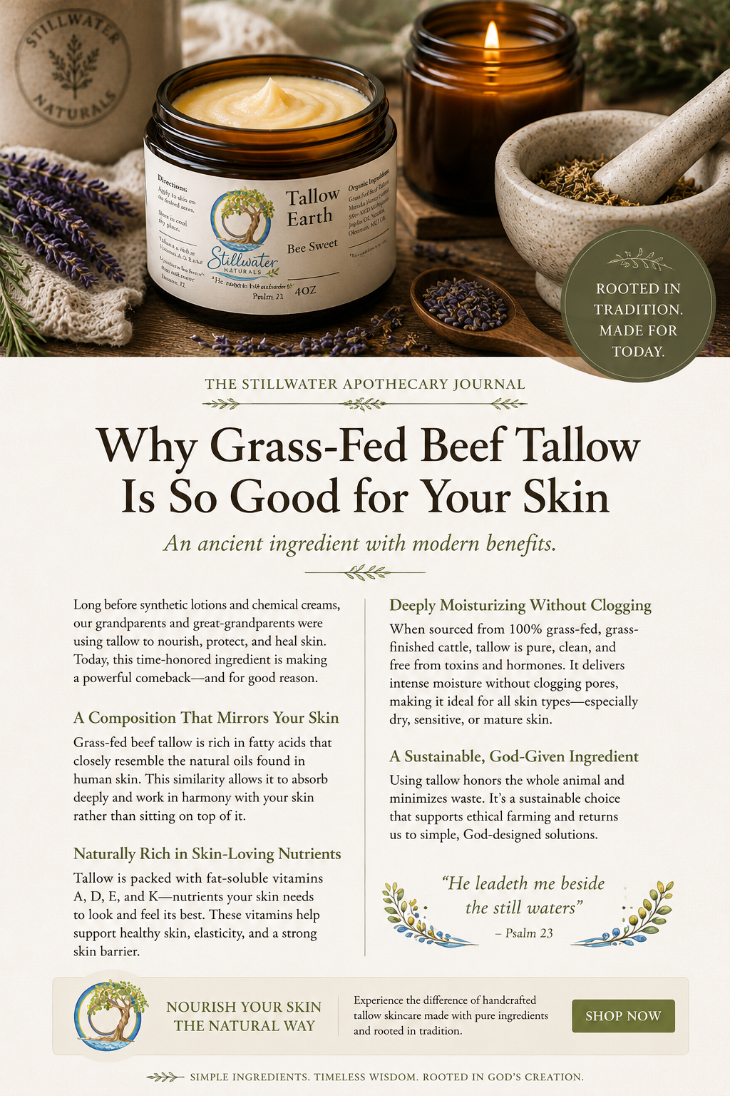 Why Grass-Fed Beef Tallow Is So Good for Your Skin