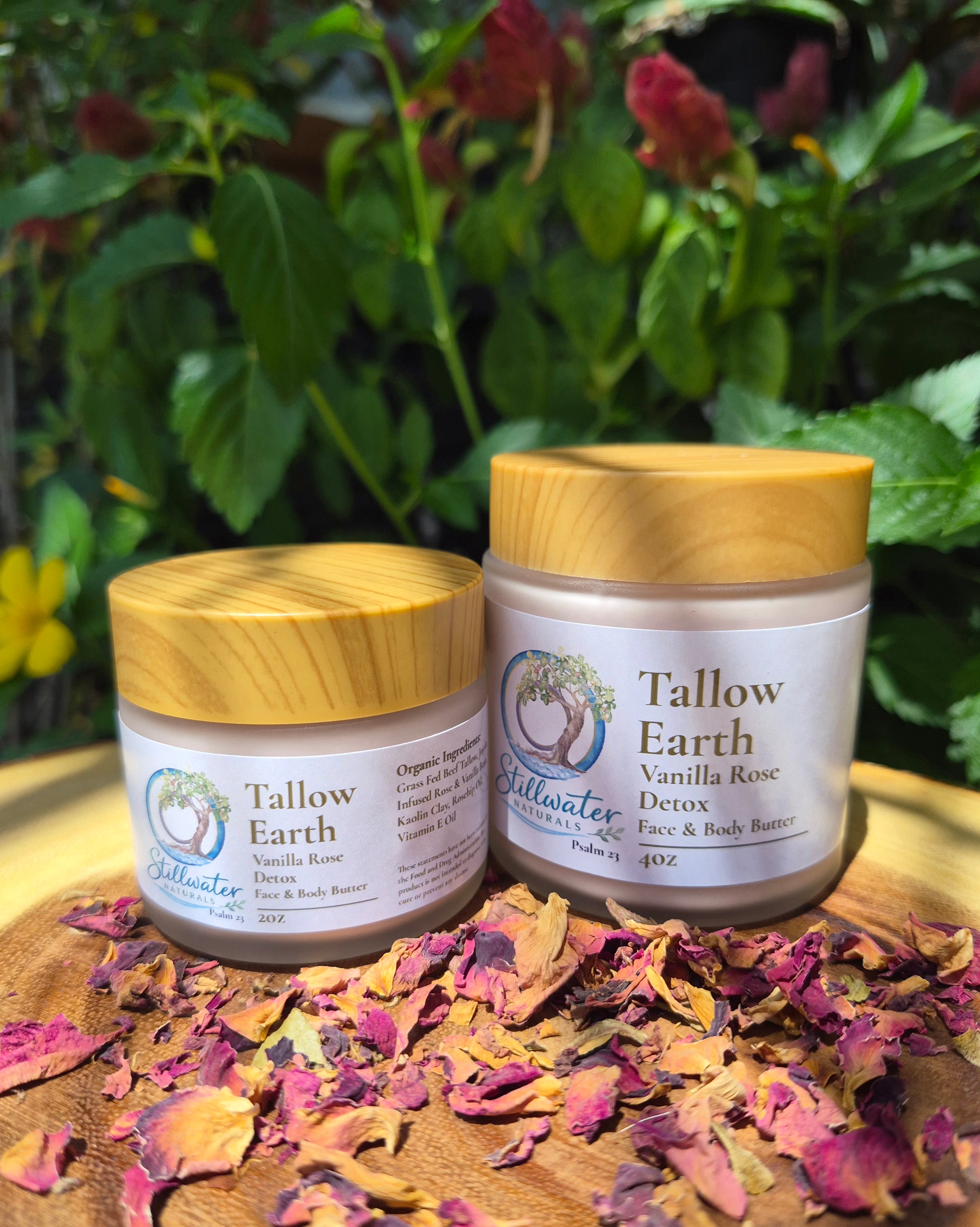 Tallow Earth Detox Face & Body Butter | Vanilla Rose Deep Moisturizer