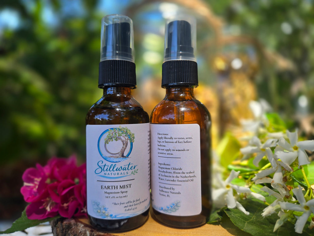 Earth Mist Magnesium Spray by Stillwater Naturals — natural topical magnesium mist for muscle and sleep support
