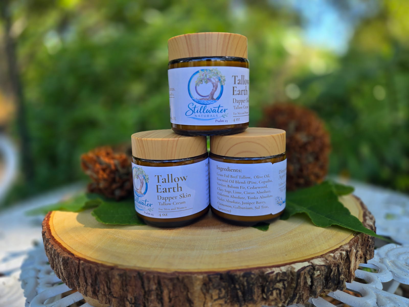 Tallow Earth Dapper Skin | Woodsy Tallow Balm for Men's Skincare